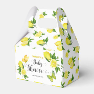 Lemon Baby Shower Cute Citrus Botanical Custom Favour Box