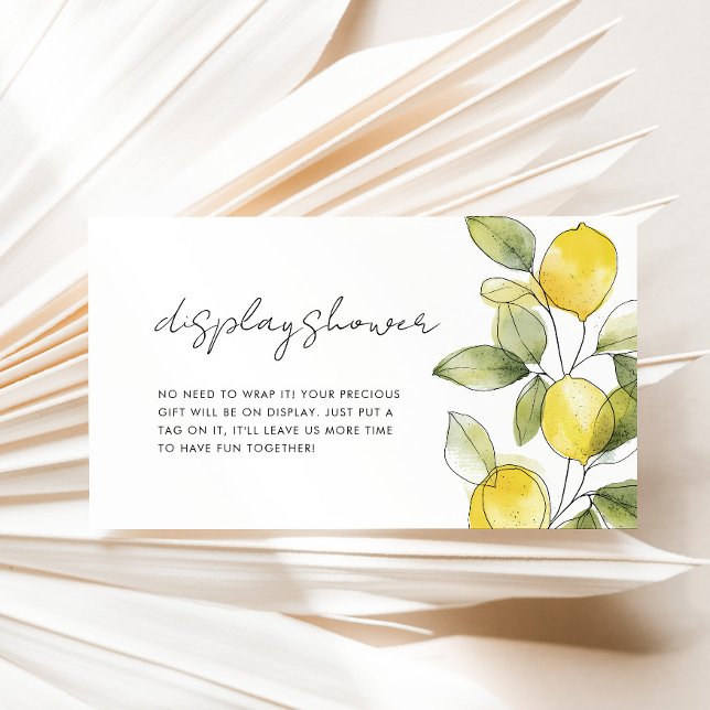 Lemon Baby Shower Display Shower Enclosure Card (Creator Uploaded)