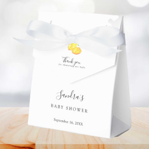 Lemon Baby Shower Elegant Watercolor Modern  Favour Box