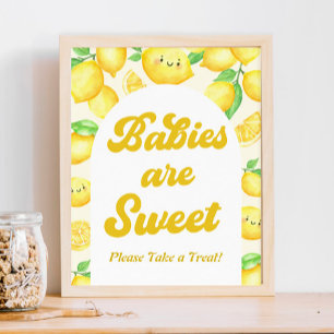 Lemon Baby Shower Favour Poster