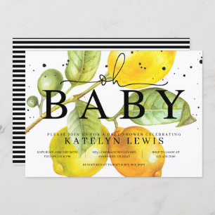 Lemon Baby Shower Invitation