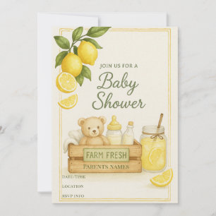 Lemon Baby Shower Invitation