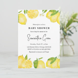Lemon Baby Shower Invitation