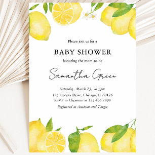 Lemon Baby Shower Invitation