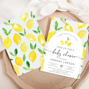 Lemon Baby Shower Invitation   Citrus Shower