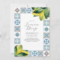 Lemon Baby Shower Invitations Lemondrop Theme