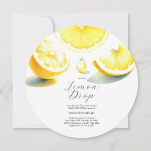 Lemon Baby Shower Invitations Lemondrop Theme