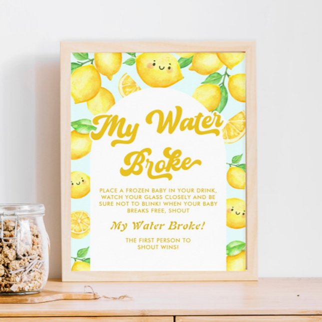 Lemon Baby Shower My Water Broke Game Poster (Creator Uploaded)