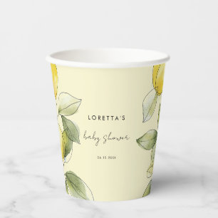 Lemon Baby Shower Paper Cups