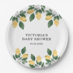 Lemon Baby Shower Paper Plate