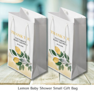 Lemon Baby Shower Small Gift Bag