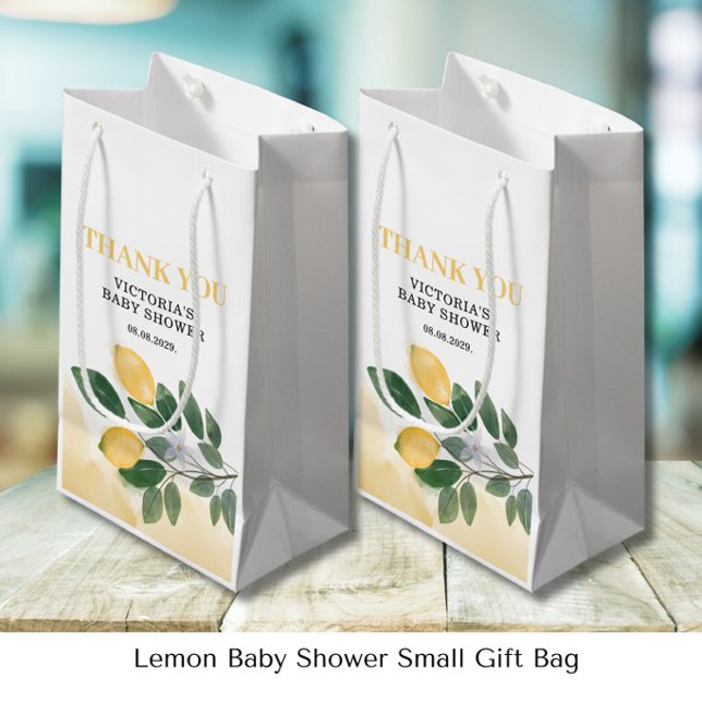 Lemon Baby Shower Small Gift Bag (Creator Uploaded)