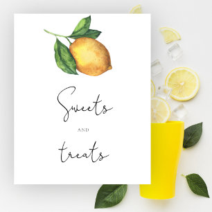 Lemon baby shower Sweets and Treats Poster