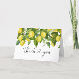 Lemon Baby Shower Thank You Card
