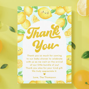 Lemon Baby Shower  Thank You Card