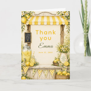 Lemon Baby Shower Thank You Card