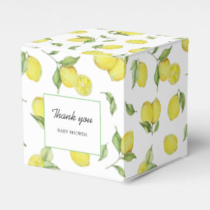 Lemon Baby Shower Thank you Favour Box
