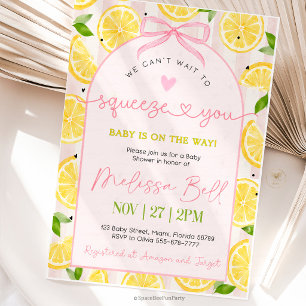 Lemon Baby Shower We Can’t Wait to Squeeze Invitation