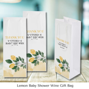 Lemon Baby Shower Wine Gift Bag