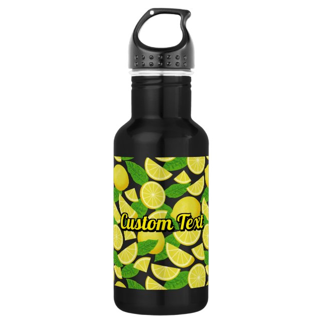 Lemon Background 532 Ml Water Bottle (Front)