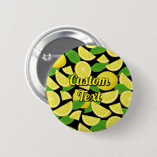 Lemon Background 6 Cm Round Badge