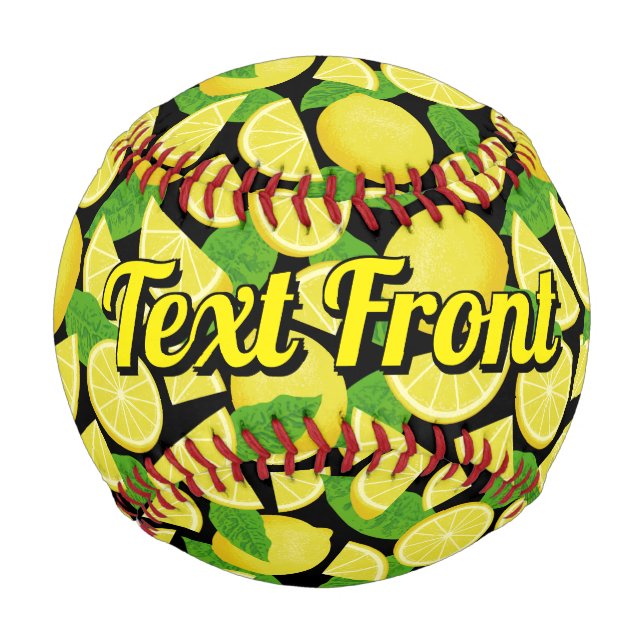 Lemon Background Baseball (Front)
