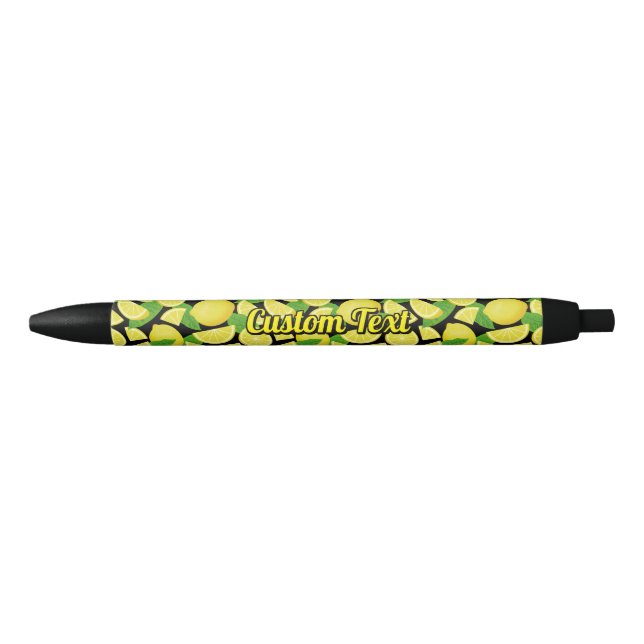 Lemon Background Black Ink Pen (Front)