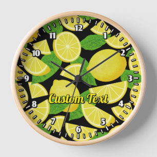 Lemon Background Clock