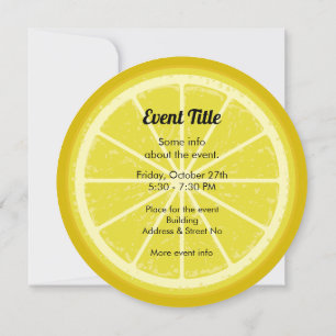 Lemon Background Invitation