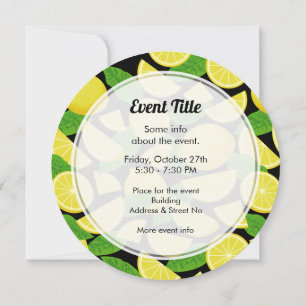 Lemon Background Invitation