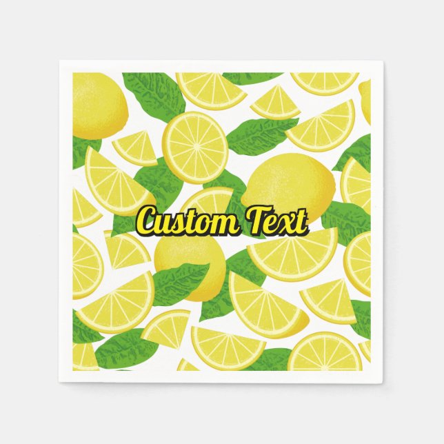Lemon Background Napkin (Front)