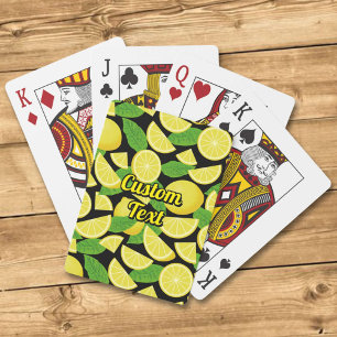 Lemon Background Playing Cards