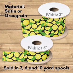 Lemon Background Satin Ribbon