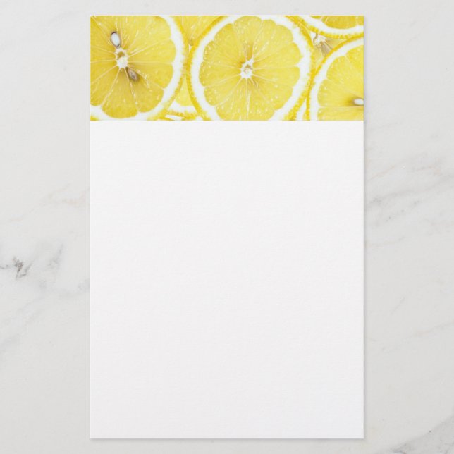 Lemon background stationery (Front)