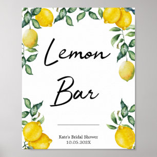 Lemon Bar lemons sign personalised