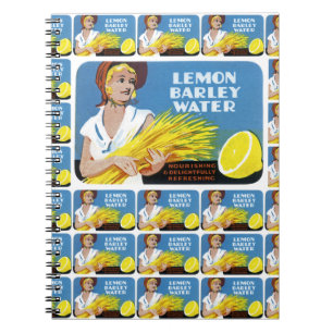 Lemon Barley Water Label multi print Notebook