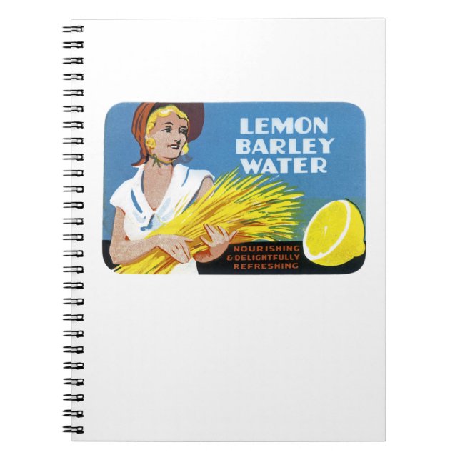 Lemon Barley Water Label Notebook (Front)