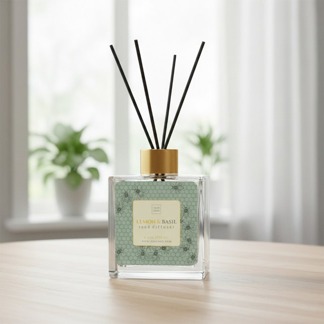 Lemon & Basil Reed Diffuser Label (Creator Uploaded)