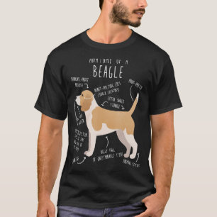 Lemon Beagle Dog Anatomy  Cute Pet Dog Mum Dog Dad T-Shirt