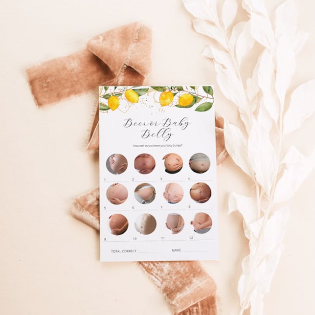 Lemon Beer or Baby Belly Baby Shower Game  (Creator Uploaded)