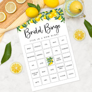 Lemon Bingo Game Bridal Shower Card