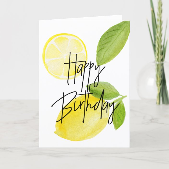Lemon Birthday Card Zazzle.co.uk