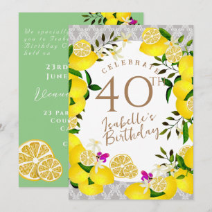 Lemon Birthday  Invitation