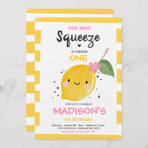 Lemon Birthday Invitation Our Main Squeeze Party
