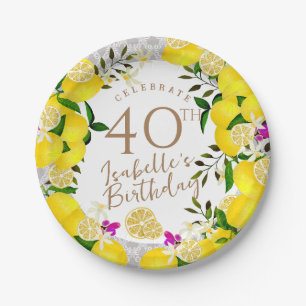 Lemon Birthday Paper Plate