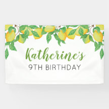 Lemon Birthday Personalized banner