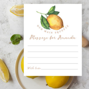 Lemon birthday time capsule message