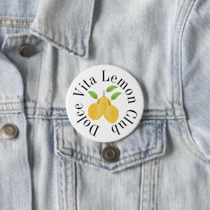 Lemon Bloom Collection 7.5 Cm Round Badge