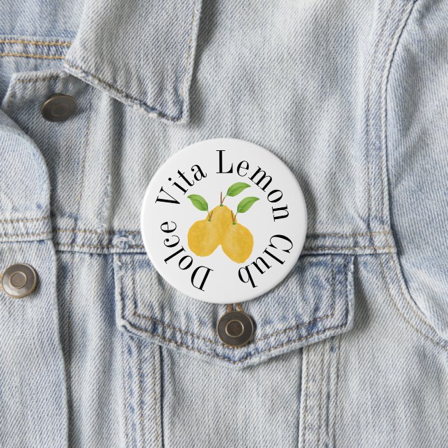 Lemon Bloom Collection 7.5 Cm Round Badge (In Situ)