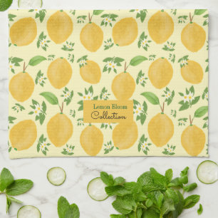 Lemon Bloom Collection Yellow pattern Tea Towel
